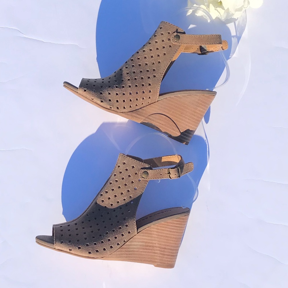 🛑🛑SOLD🛑🛑Lucky Brand Peep Toe Wedges - Picture 8 of 8